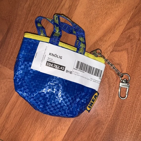 NWT IKEA Knölig Coin Purse Charm Keychain - Picture 5 of 7